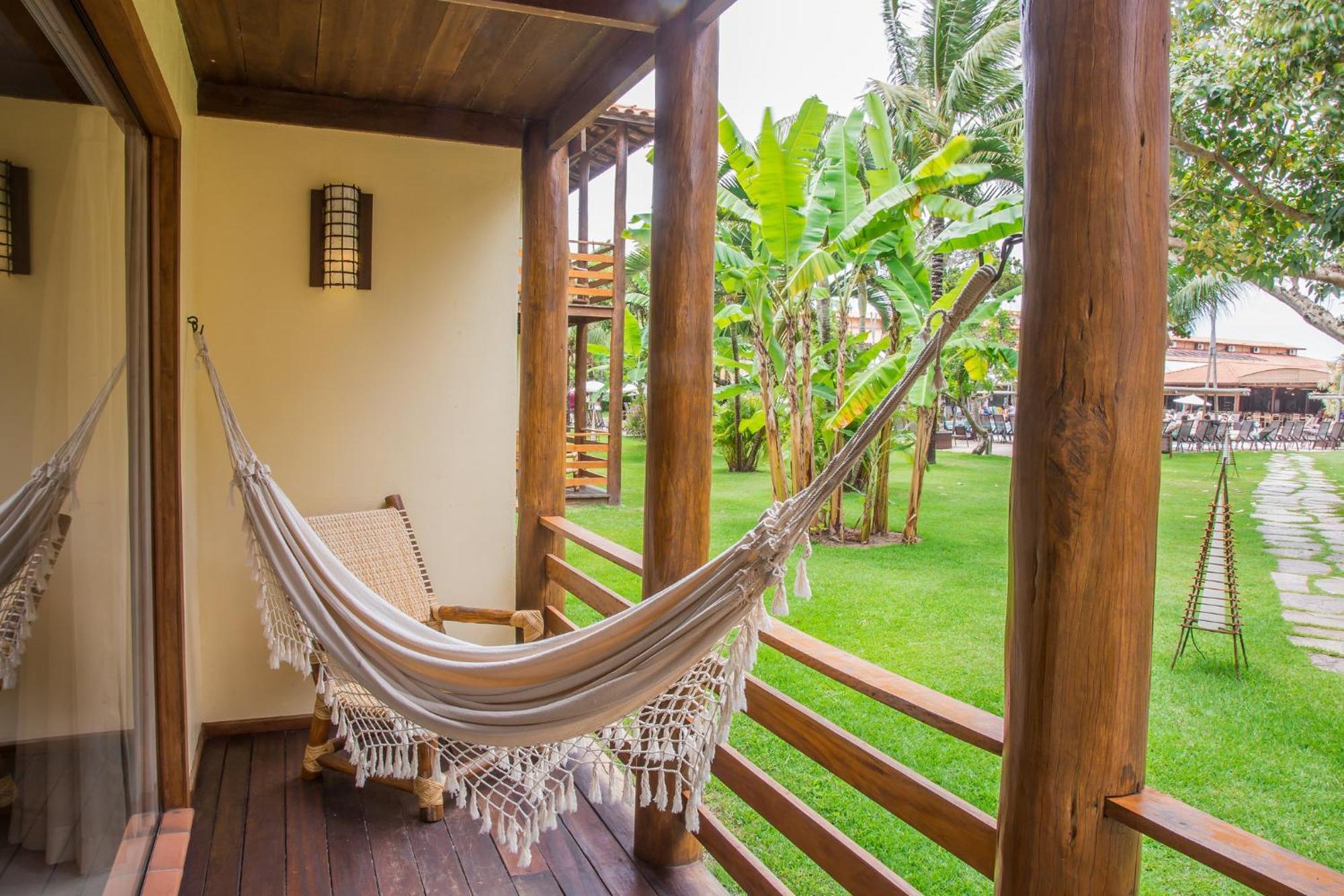 La Torre Resort All Inclusive ปอร์โตเซกูโร ภายนอก รูปภาพ A hammock on a balcony